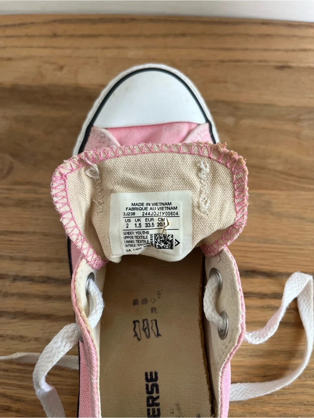 Converse Pink Low Top Sneakers with White Accents